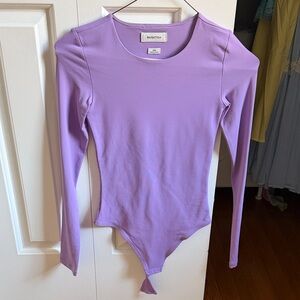 Babaton Lavender Long Sleeve Bodysuit